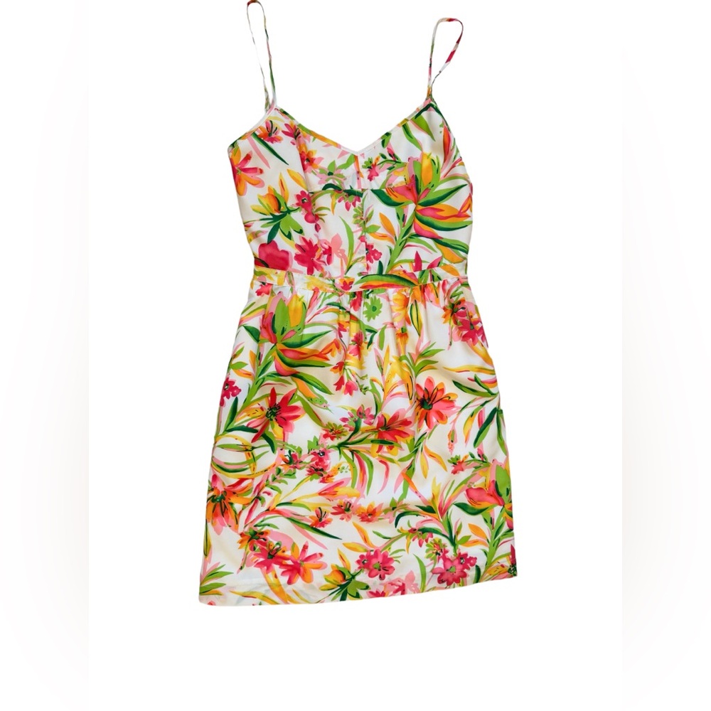 J. Crew Factory Sun Dress Sz 2 Seaside Floral Printed Cami Pockets Babydoll